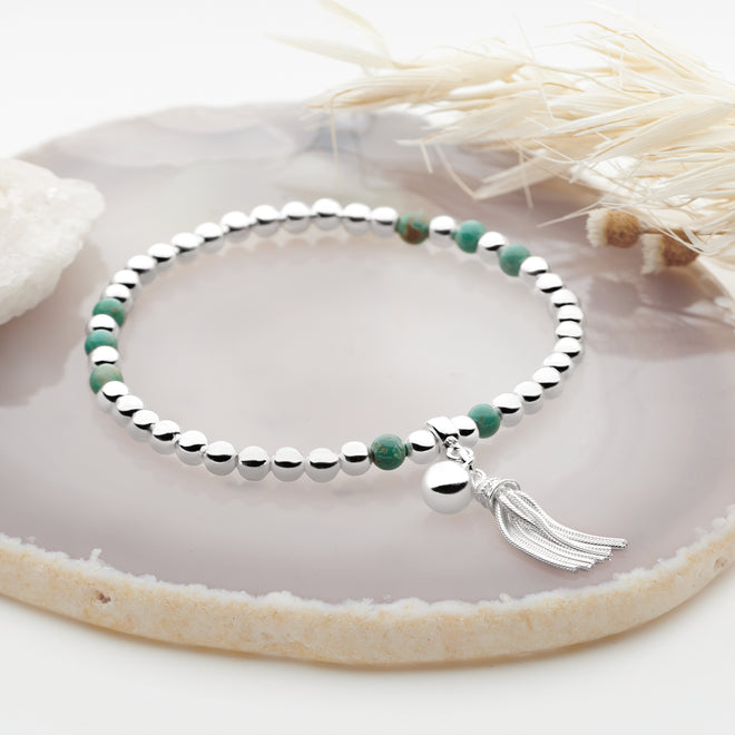 Turquoise Tassel Bracelet