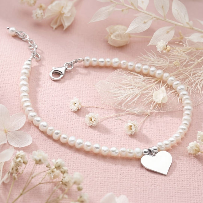 Pearly Love Cream Bracelet