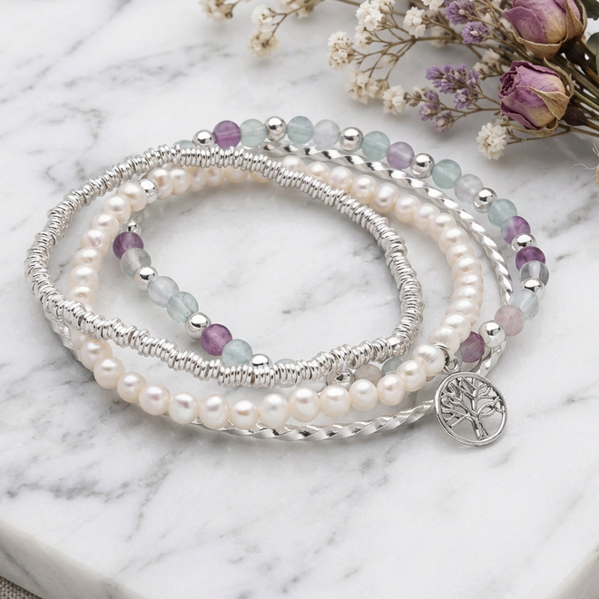 Tree of Life Bracelet Stack
