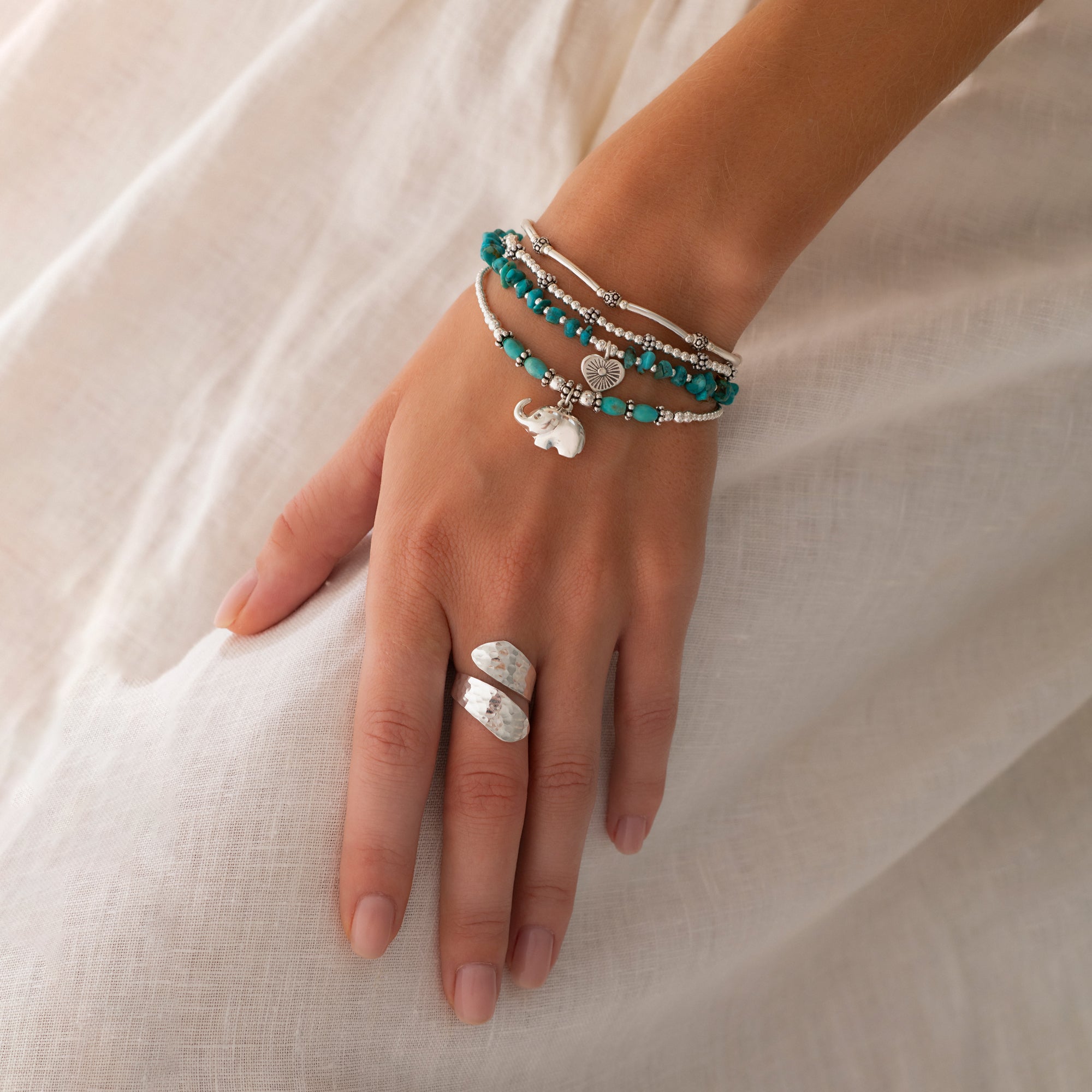Turquoise In Love Bracelet – Silver by Mail