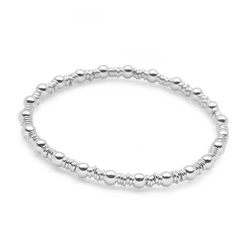 Love Heart Bracelet Stack (Black Pearl)