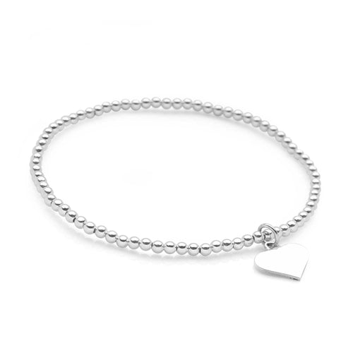 Love Heart Bracelet Stack (Black Pearl)