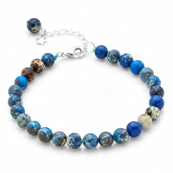 Beaded Blue Variscite Bracelet