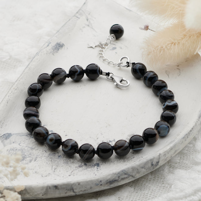 Beads of Black Eye Agate Bracelet