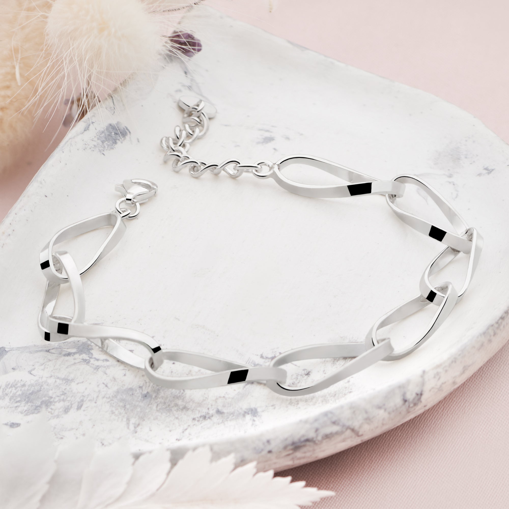 メンズアクセサリー SILVER925 TWIST CHAIN S FOOK BRACELET/シルバー