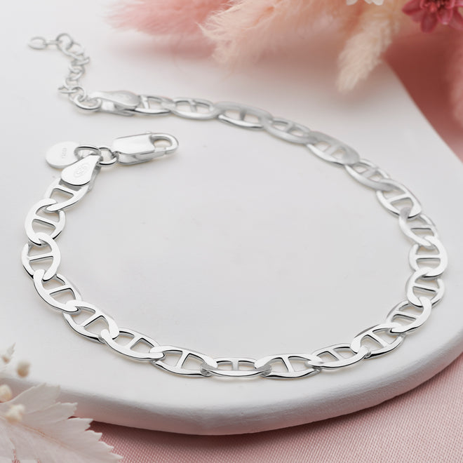 Flat Anchor Link Bracelet