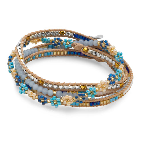 Blue Meadow Wrap Bracelet