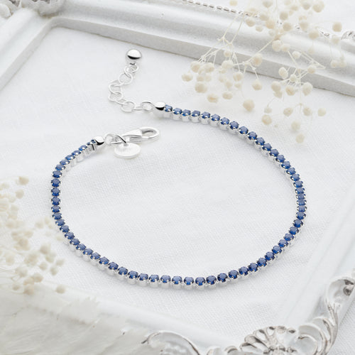 Tennis Bracelet (Sapphire Blue)