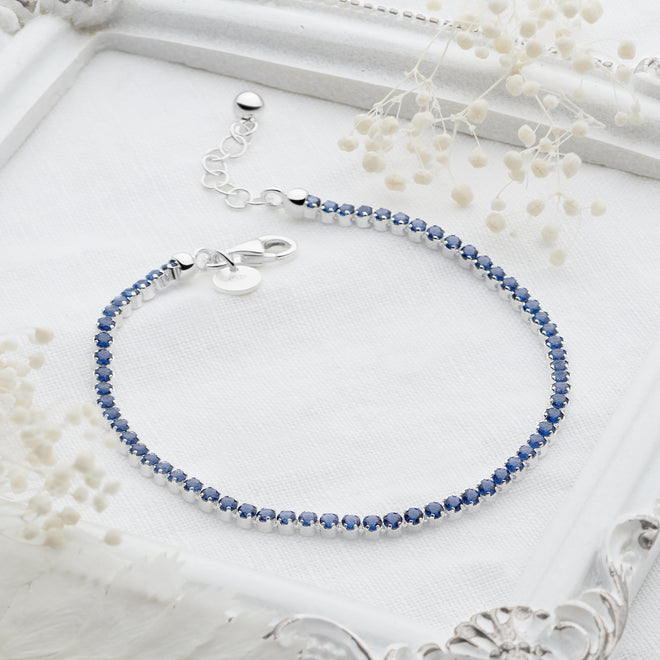 Tennis Bracelet (Sapphire Blue)