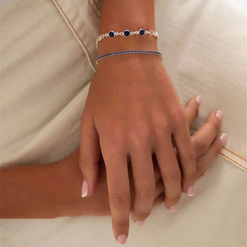 Tennis Bracelet (Sapphire Blue)