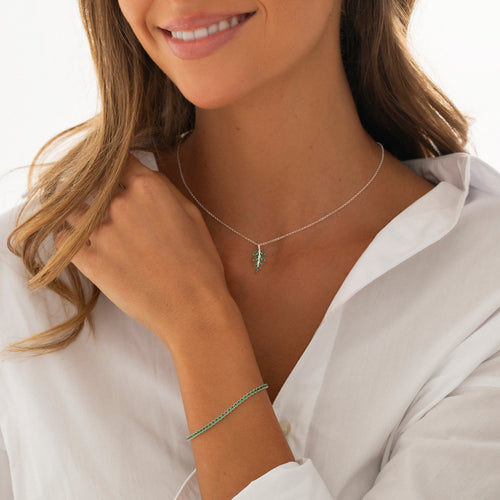 Tennis Bracelet (Emerald Green)