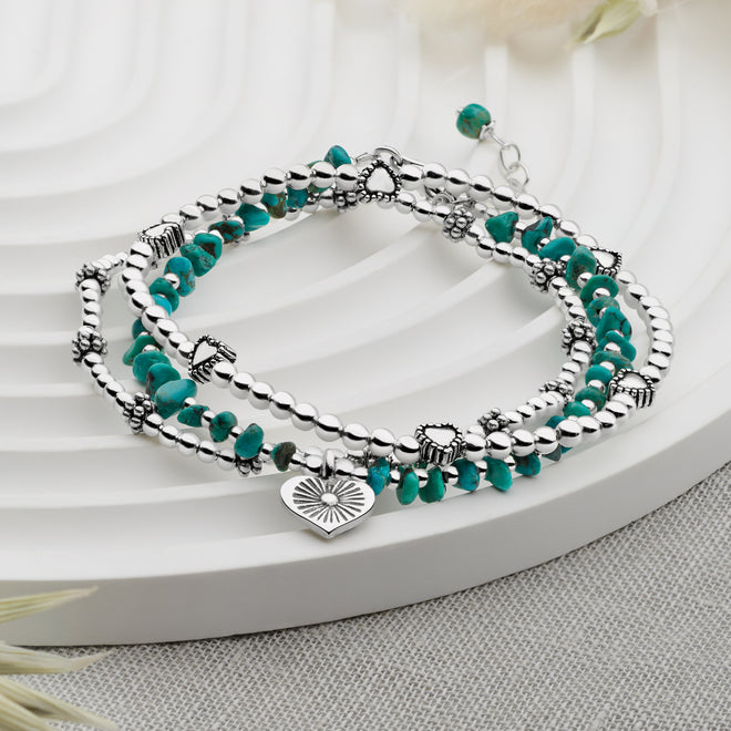 Laguna Hearts Bracelet Stack