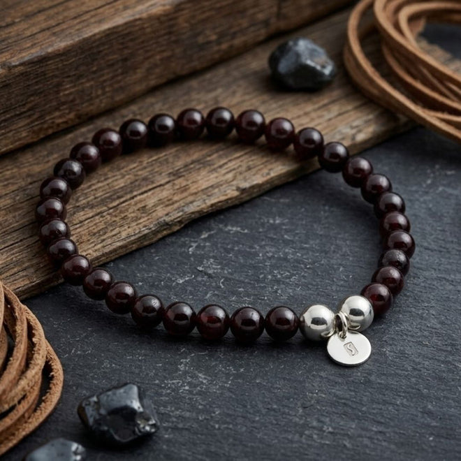 Bodhi Beads Bracelet (Red Agate)
