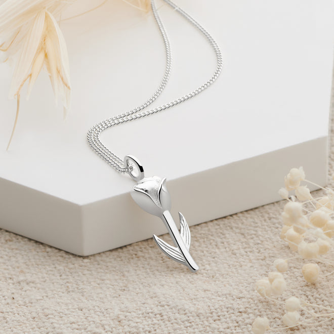 Silver Tulip Necklace