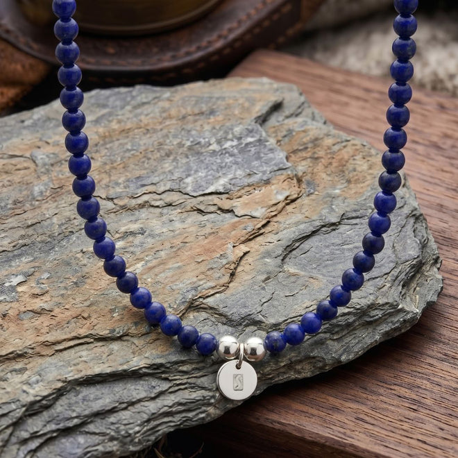Bodhi Beads Necklace (Lapis Lazuli)
