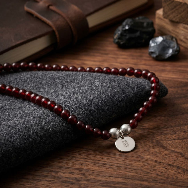 Bodhi Beads Necklace (Red Agate)