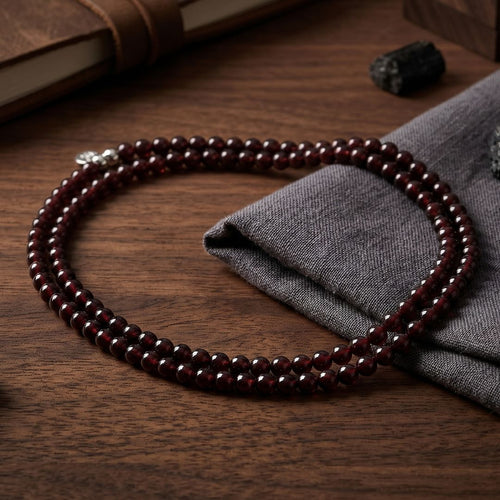 Bodhi Beads Necklace (Red Agate)