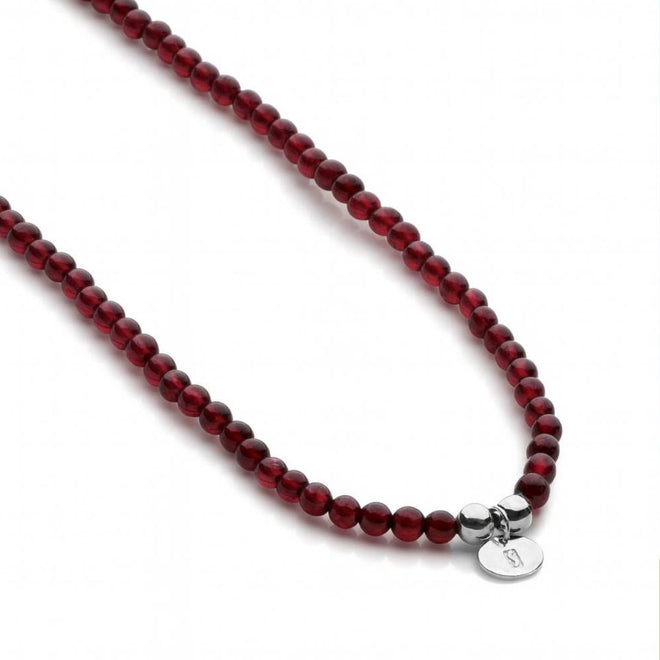 Bodhi Beads Necklace (Red Agate)