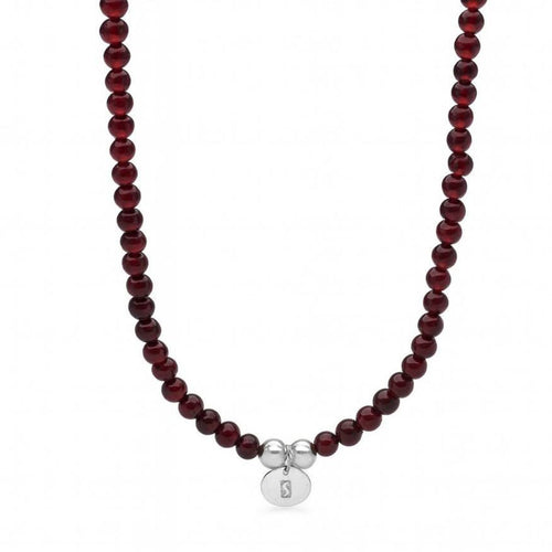 Bodhi Beads Necklace (Red Agate)