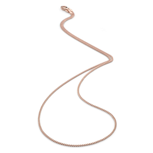 Rose Gold Plate Curb Chain 45cm