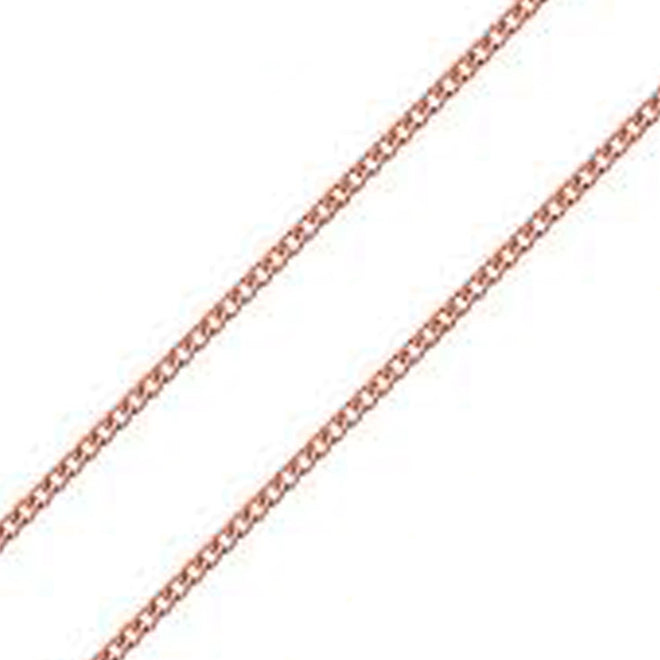 Rose Gold Plate Curb Chain 40cm