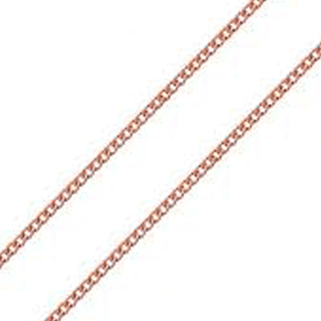 Rose Gold Plated Curb Chain 50cm