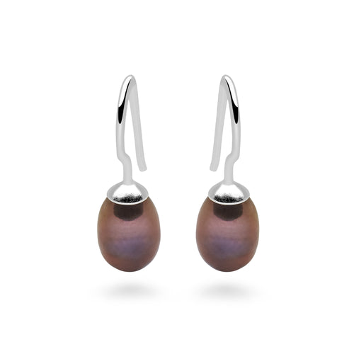 Le Pearl Drops Earrings (Grey Pearl)