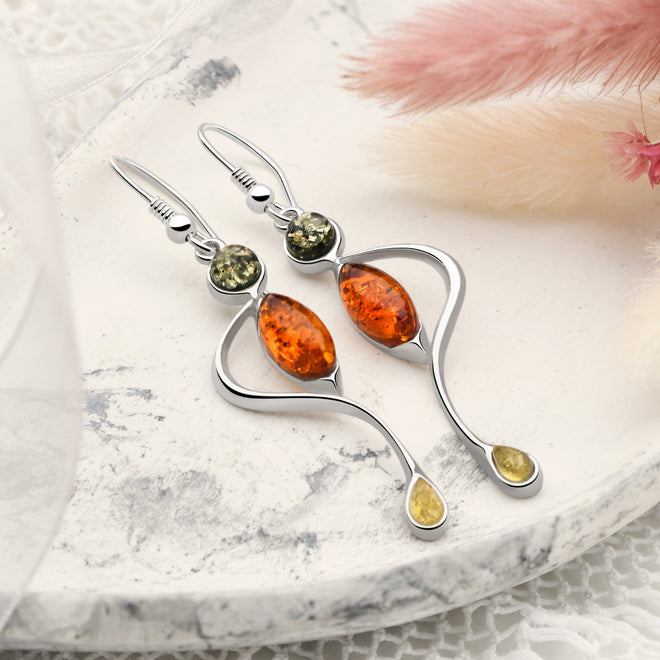 Tousled Amber Earrings