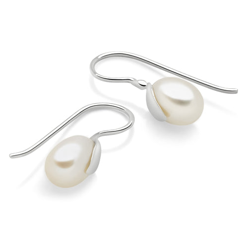 Misty Pearl Earrings (White)