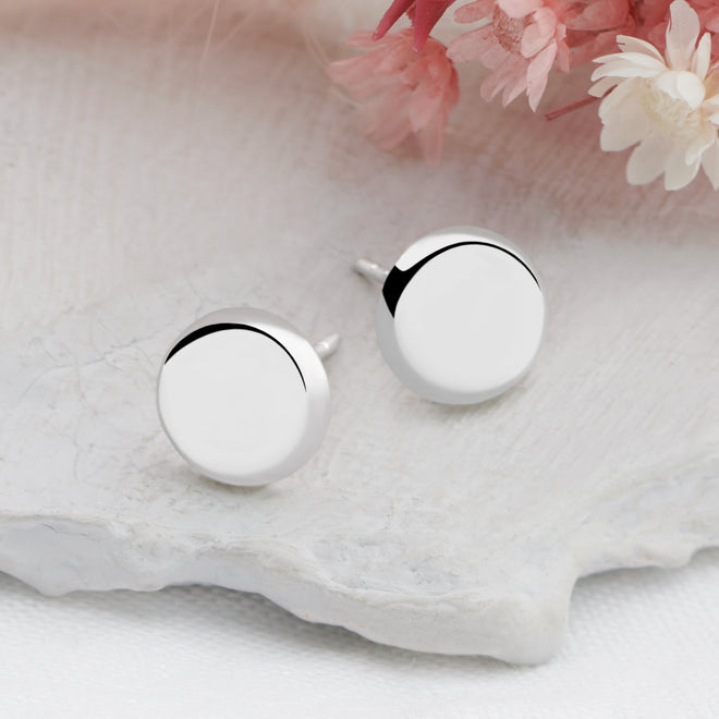 Silver Disc Studs