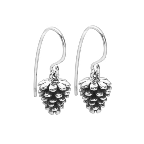 Silver Pine Cone Earrings