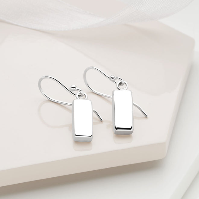 Silver Pillar Earrings