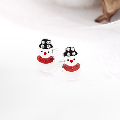 Sparkling Snowman Studs
