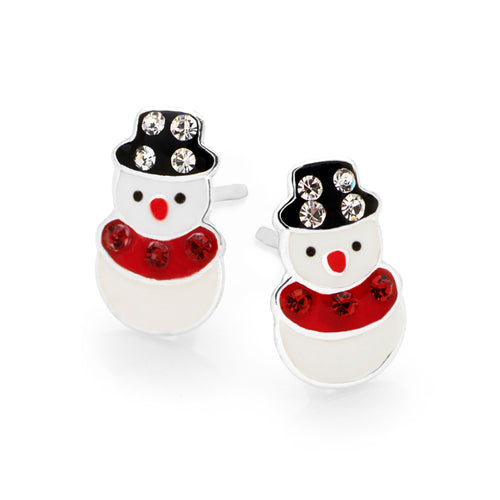 Sparkling Snowman Studs