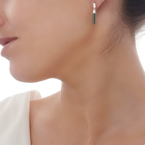 Malachite Pillar Earrings