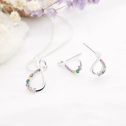 Infinity Rainbow Earrings