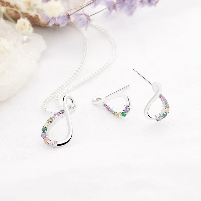 Infinity Rainbow Earrings