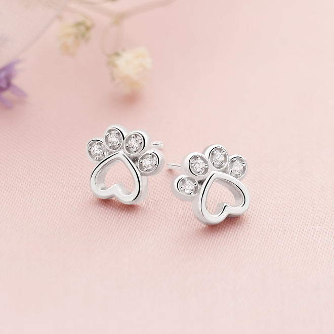 Sparkling Paw Studs
