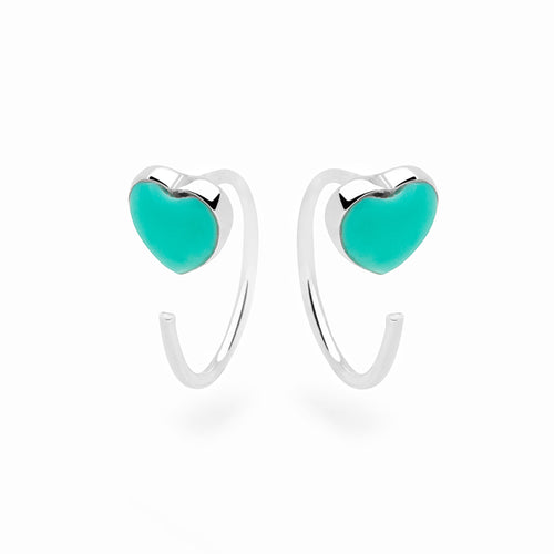 Tiki Heart Earrings