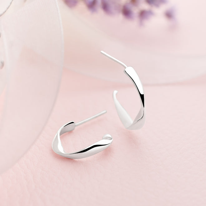 Molten Silver Hoops