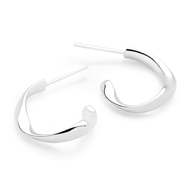 Molten Silver Hoops