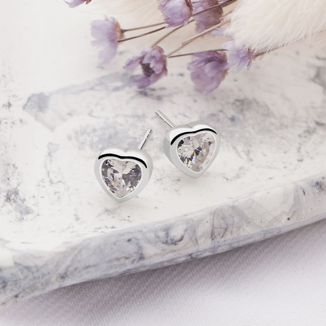 5 of Hearts Studs