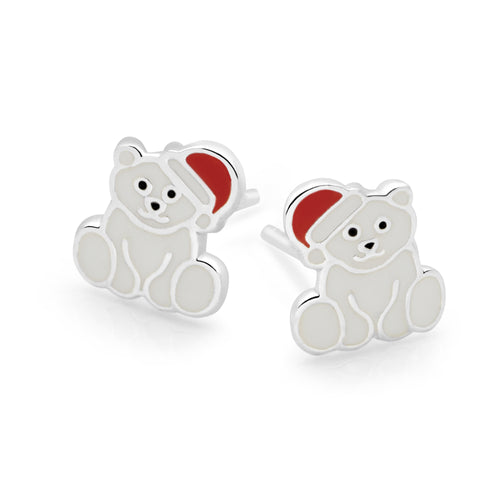 Christmas Polar Bear Studs