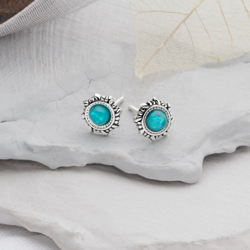 Azure Sun Studs