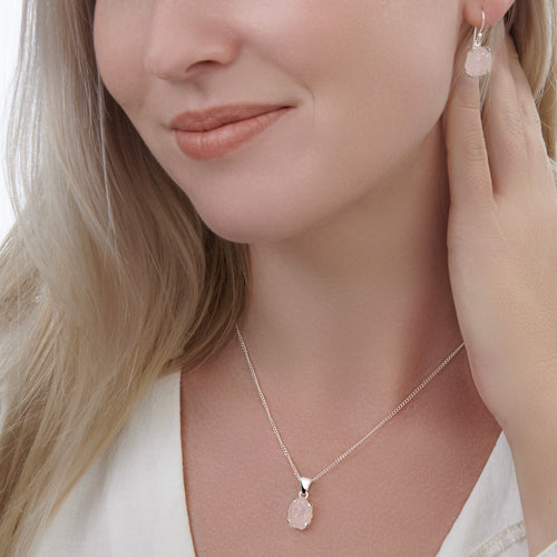 Rose Quartz Muse Earrings
