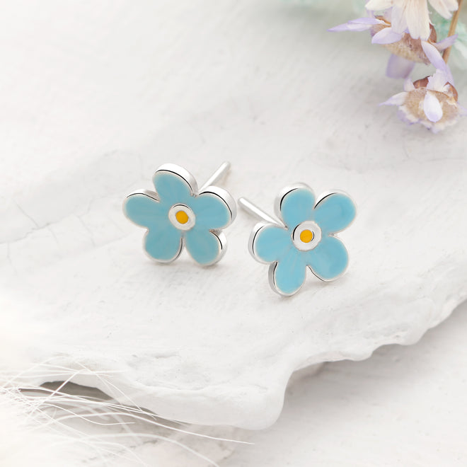 Forget Me Not Studs Blue