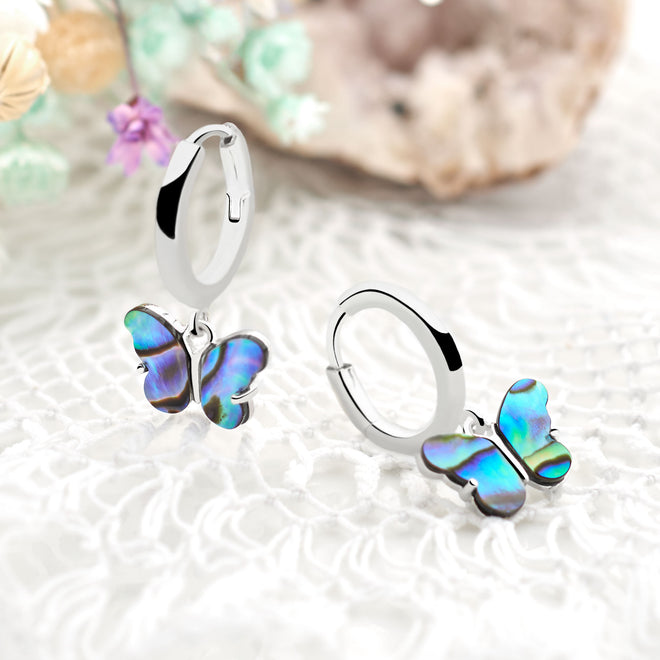 Charmed Butterfly Hoops