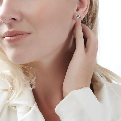 Sparkling Holly Studs