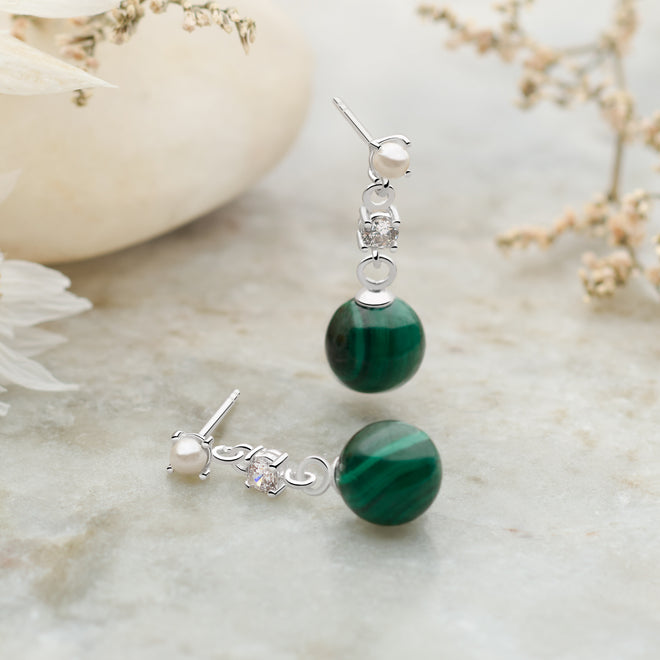 Imperial Malachite Earrings
