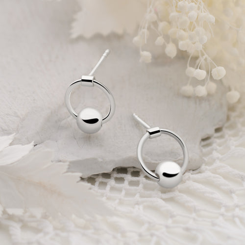 Silver Moon Studs